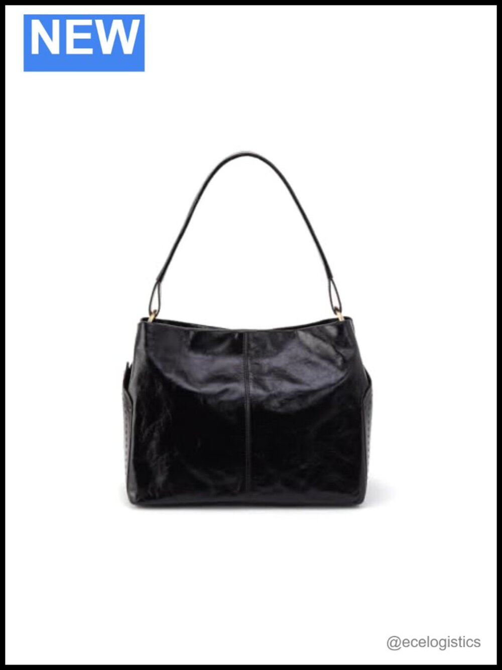 Leather Hobo Shoulder Bag with Organized Pockets